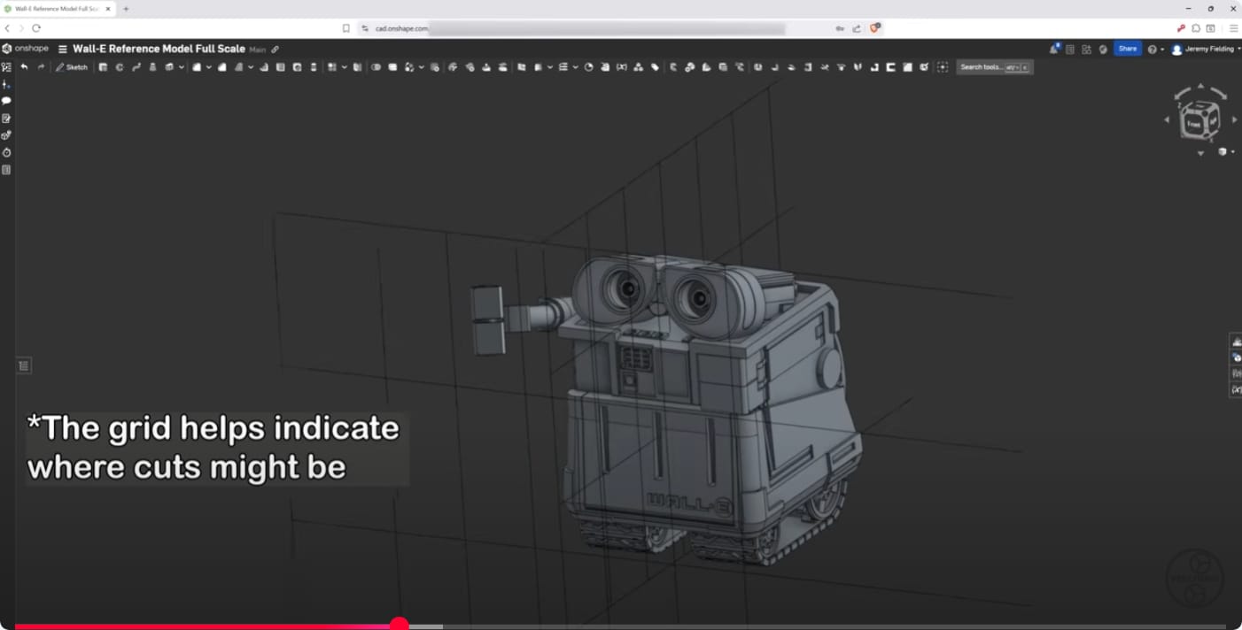 Jeremy Fielding giving a fantastic tutorial on building WALL-E